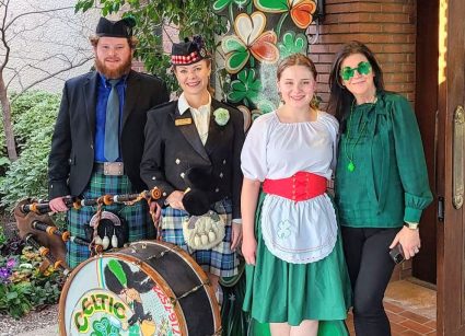 St. Patrick's birthday bagpipe